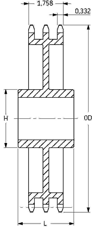 Звездочка PHS 50-3C102
